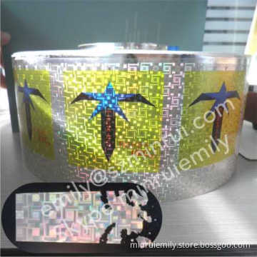 Minrui 3d Holographic Destructible Vinyl Stickers,security Holographic Destructive Vinyl Label,hologram Warranty Sticker 